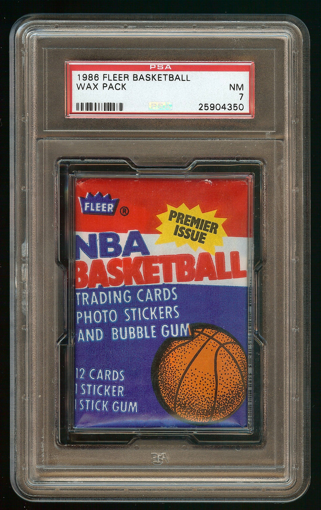 1986-87 FLEER BASKETBALL WAX PACK PSA 7